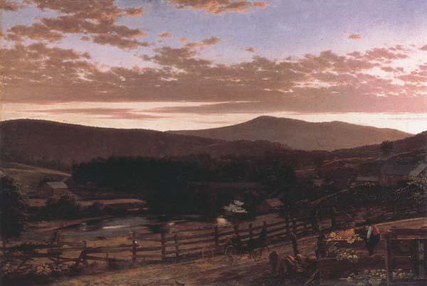 Frederic E.Church Ira Mountain,Vermont Sweden oil painting art